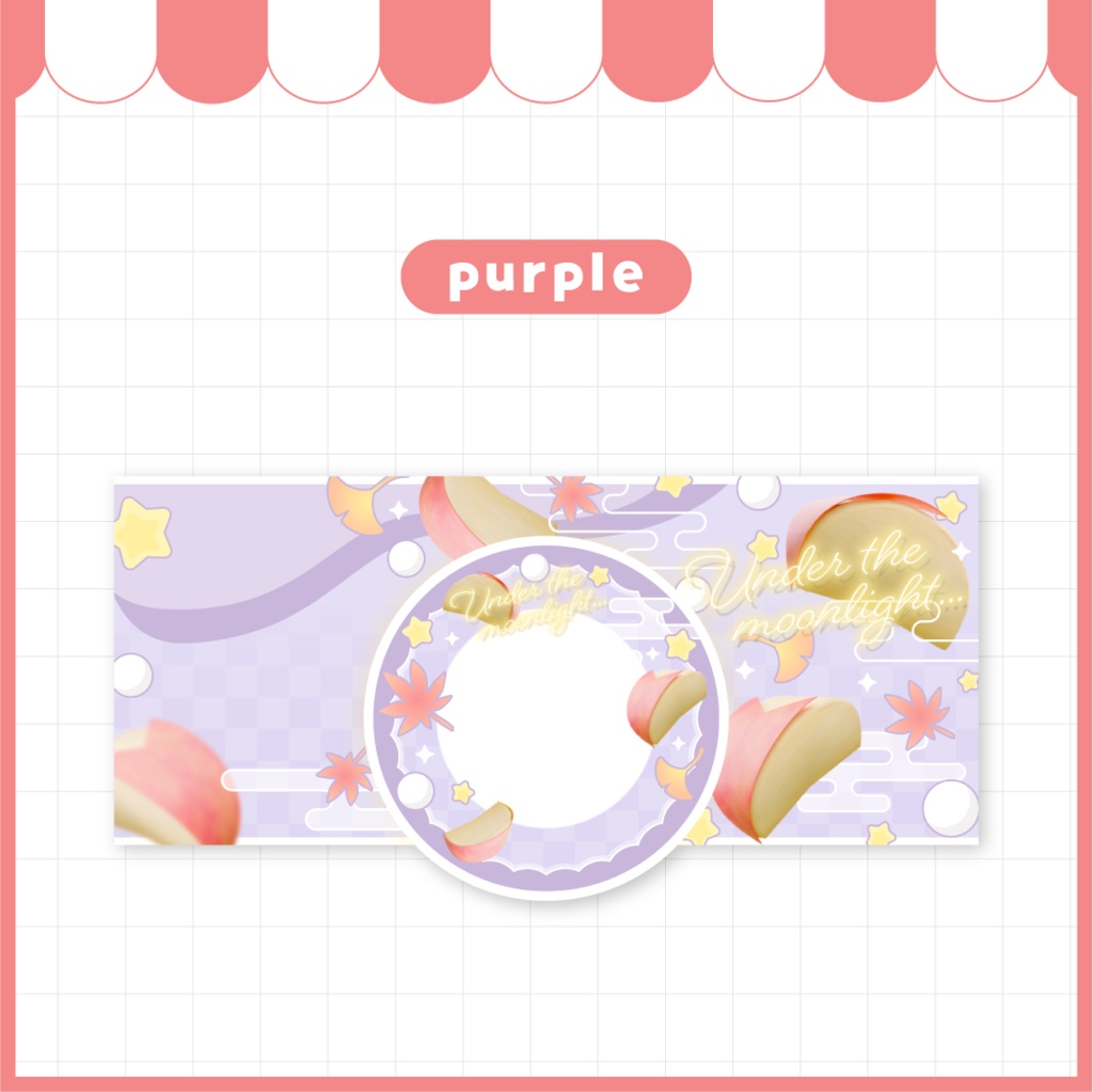 りんごうさぎとお月見アイコンリング&ヘッダー素材【IRIAM】