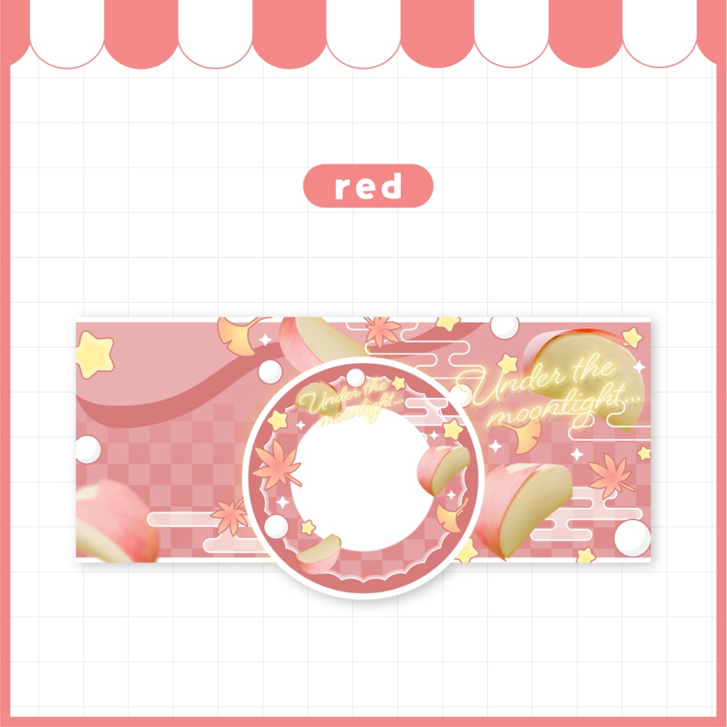 りんごうさぎとお月見アイコンリング&ヘッダー素材【IRIAM】