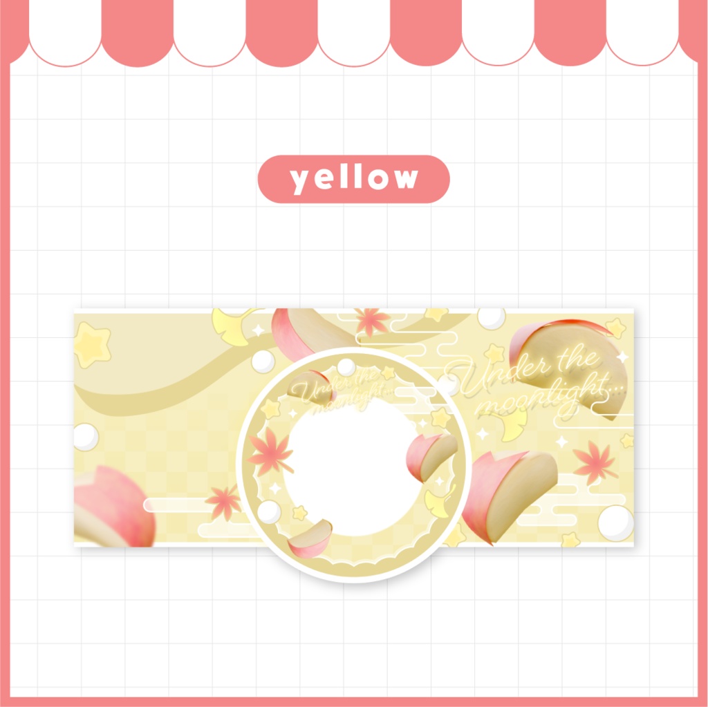 りんごうさぎとお月見アイコンリング&ヘッダー素材【IRIAM】