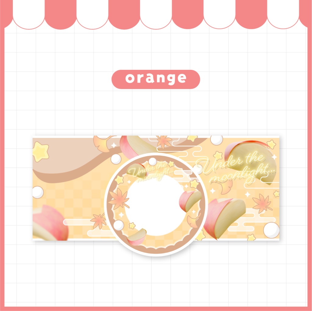 りんごうさぎとお月見アイコンリング&ヘッダー素材【IRIAM】