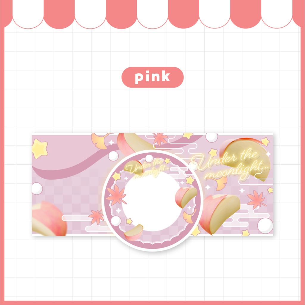 りんごうさぎとお月見アイコンリング&ヘッダー素材【IRIAM】