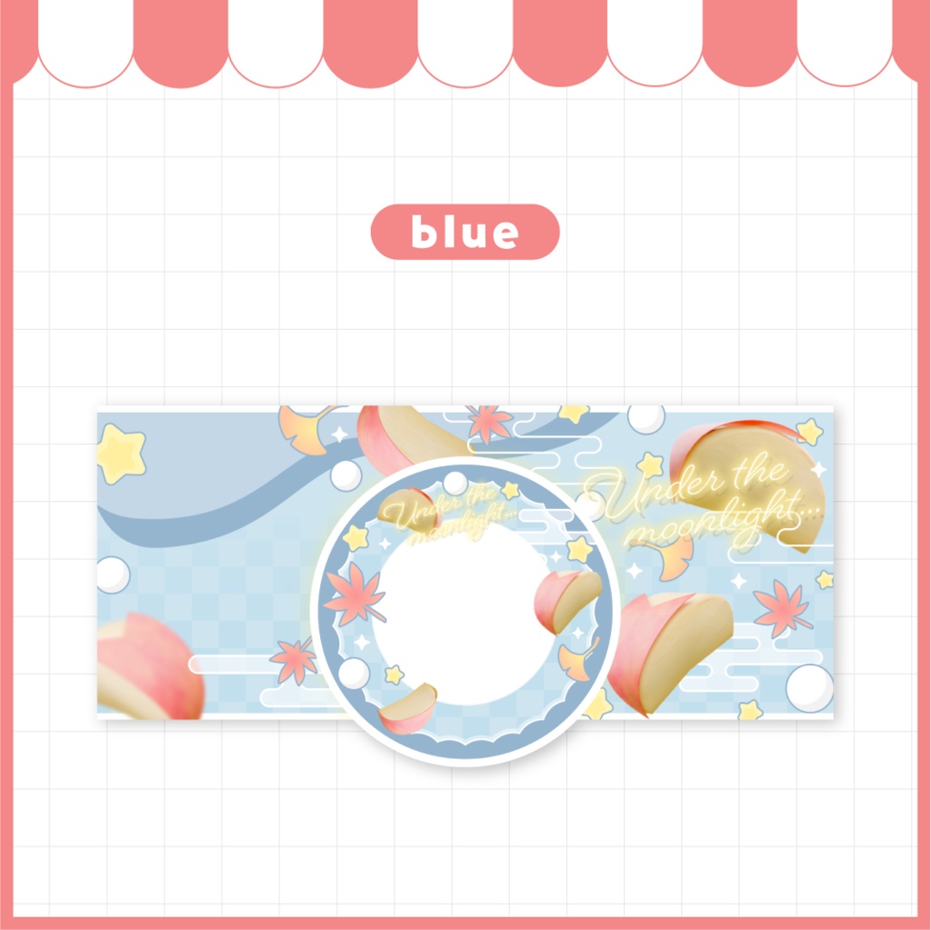 りんごうさぎとお月見アイコンリング&ヘッダー素材【IRIAM】