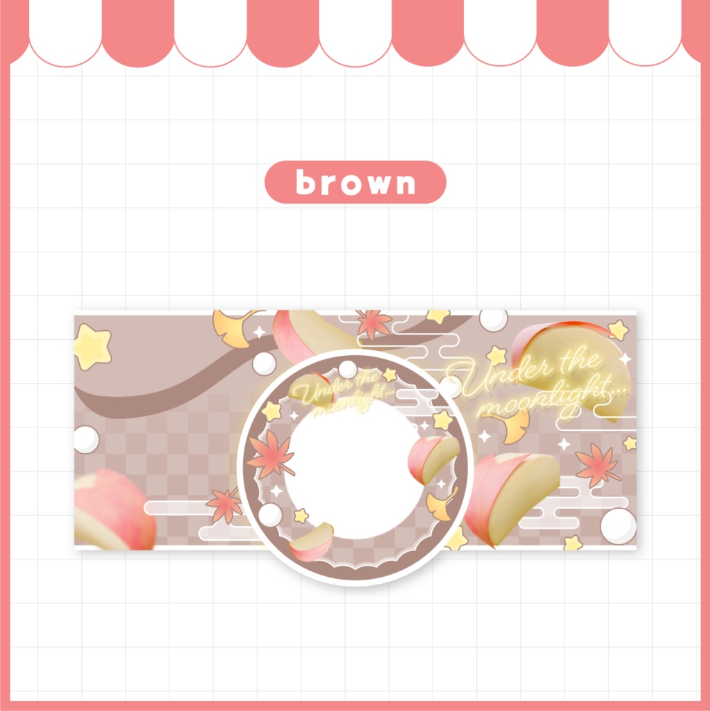 りんごうさぎとお月見アイコンリング&ヘッダー素材【IRIAM】