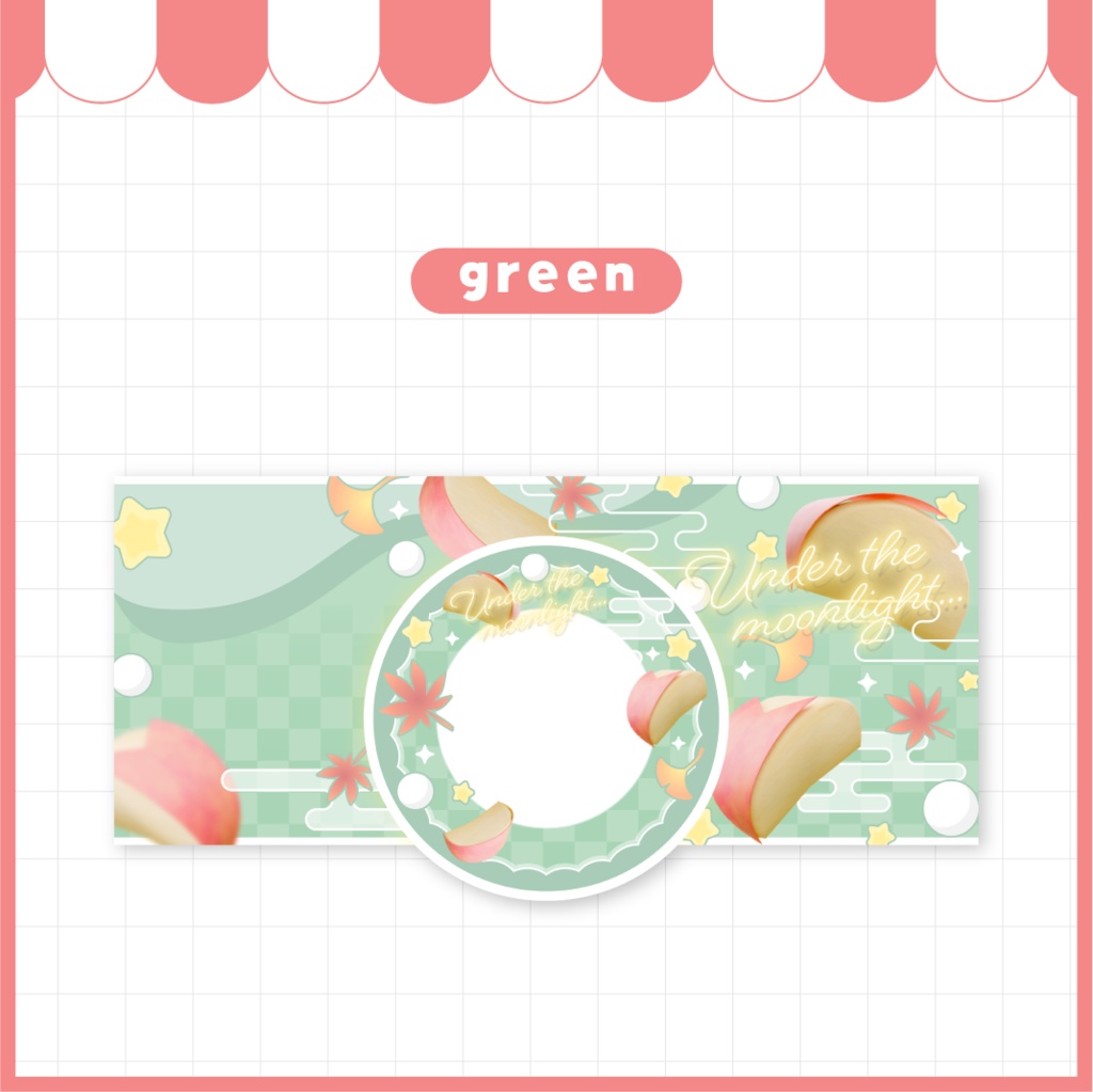 りんごうさぎとお月見アイコンリング&ヘッダー素材【IRIAM】