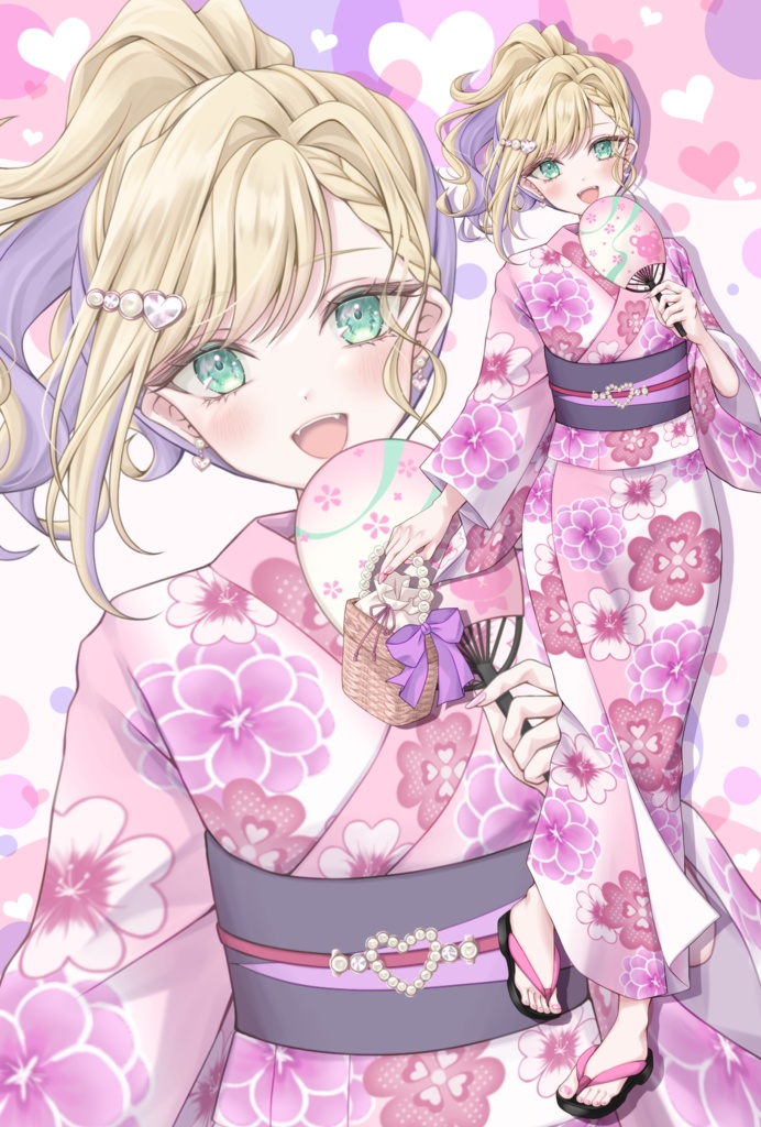 胡桃のあ浴衣ポストカード