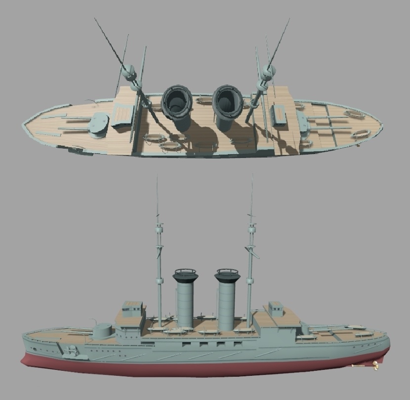 プラモデル風軍艦 戦艦「三笠」
