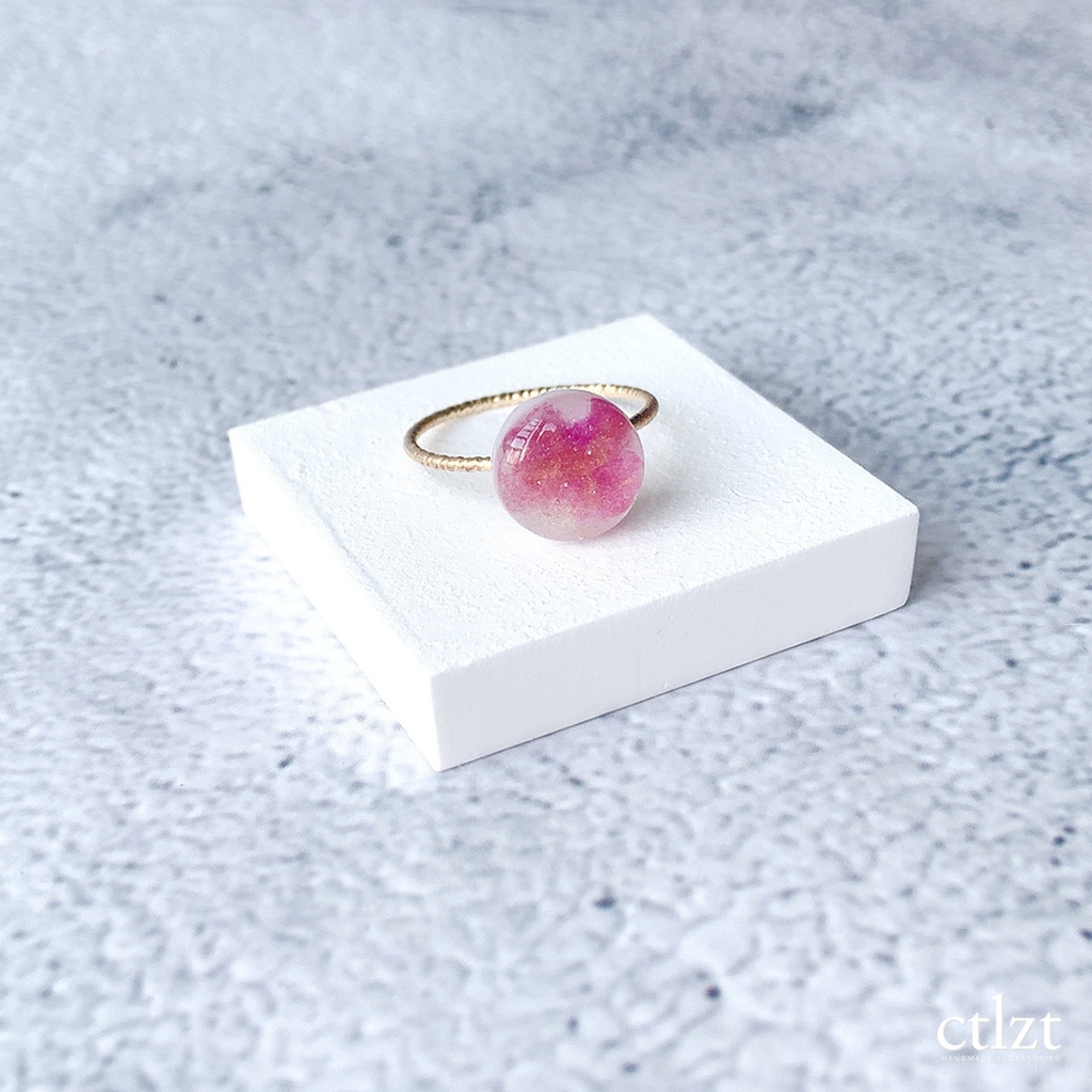 【指輪 】Round No.001 葵色 牡丹