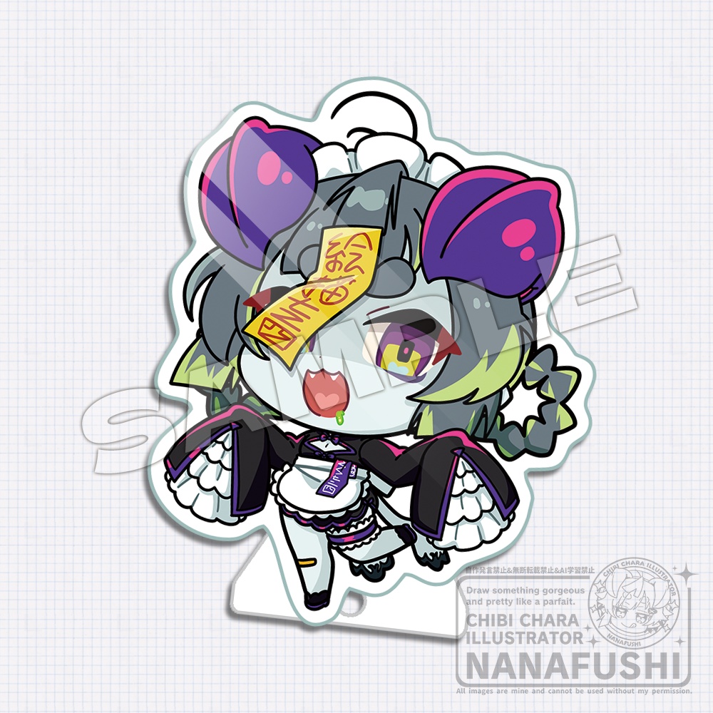 チャイナメイドきょんしーver.アクリルバッジスタンド