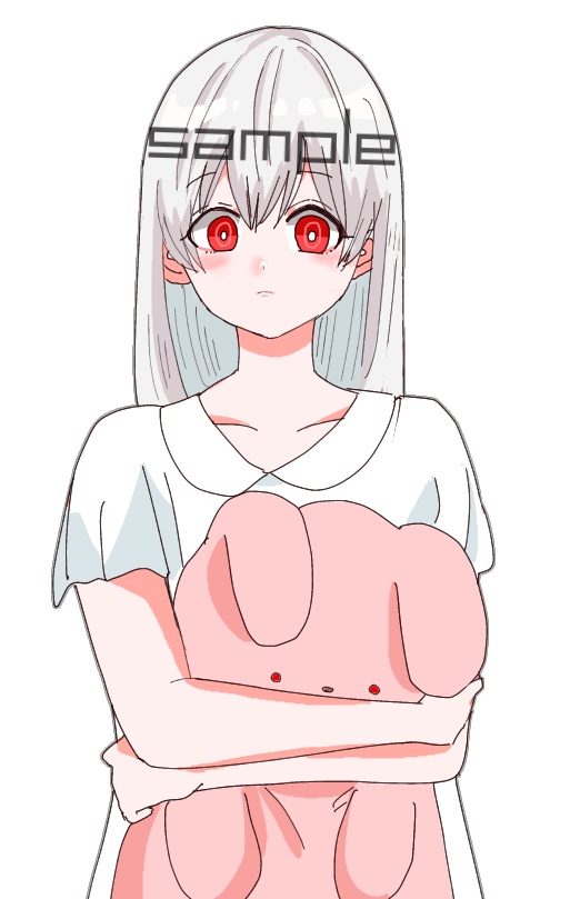 【立ち絵】アルビノの少女