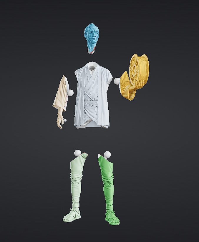 【3Dプリント用】江戸の3Dプリンター職人 スプールと職人