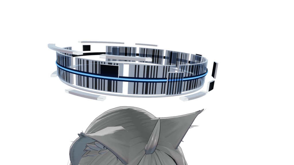 【9アバター対応 / 5色】Halo Barcode|VRChat用ヘイロー【DillWorks】