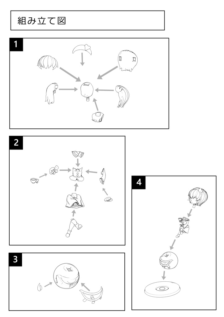古明地さとり ミニフィギュア【未塗装ガレージキット】