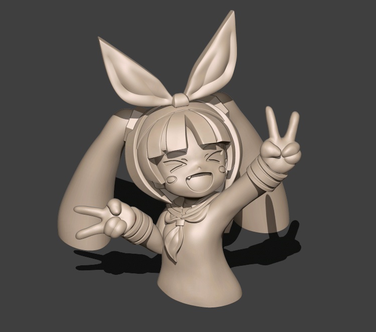 【無料配布】ミニニパ子 3Dプリント用モデルデータ