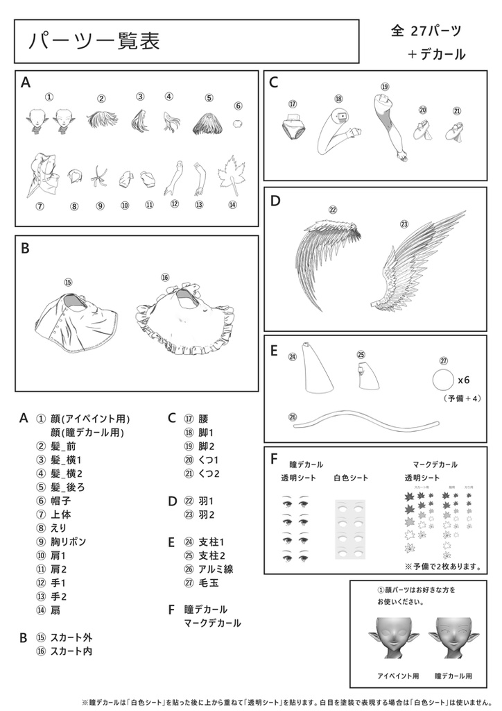 射命丸 文【未塗装ガレージキット】