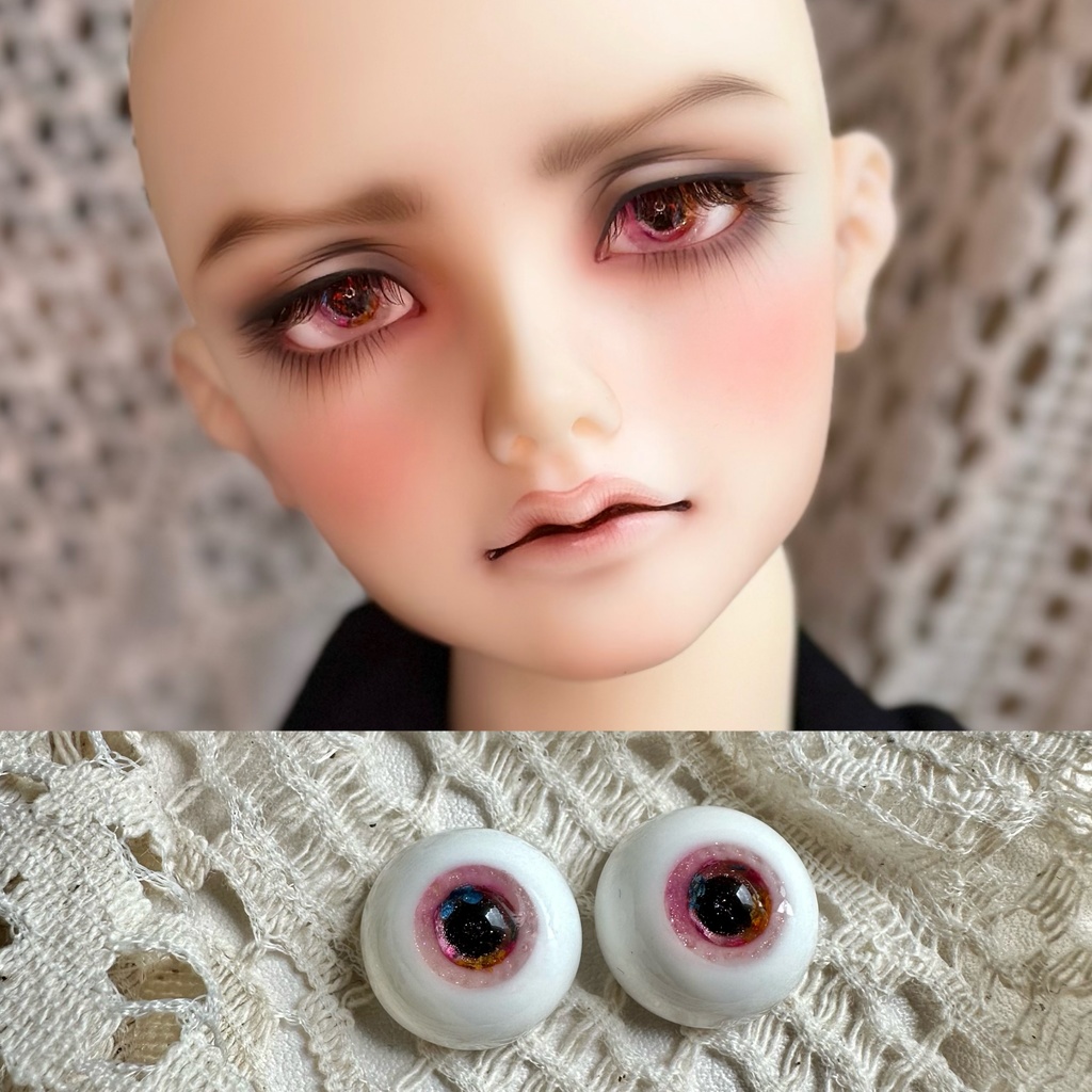 ドールアイ クリスタル付きレジンアイ 14mm/16mm/18mm