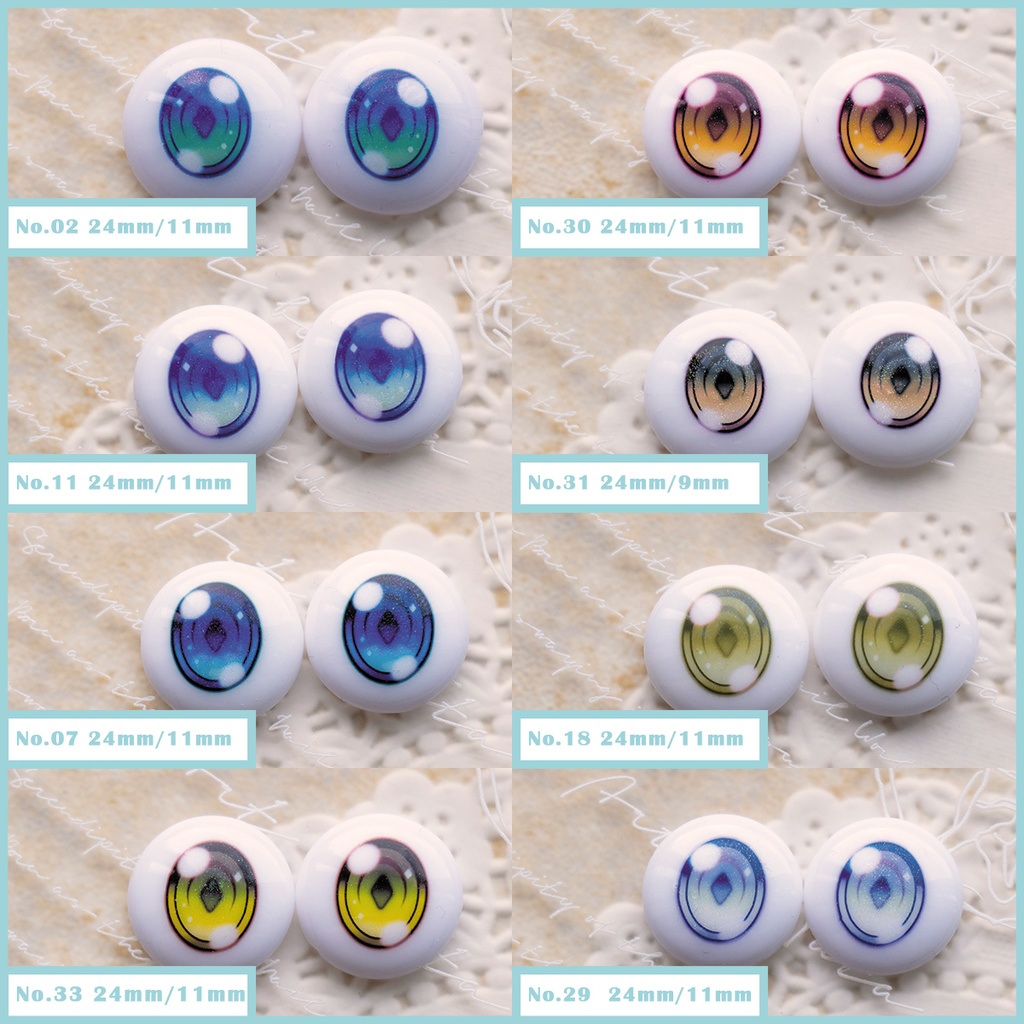 アニメティック アイ 16mm/18mm/20mm/22mm (CIIE004 15 色) MDD/DD/Smart Doll/BJD用