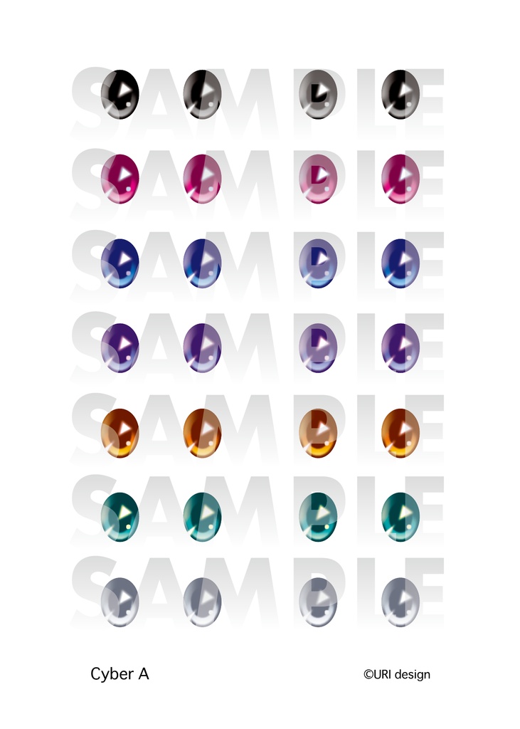 ドールアイ 虹彩データ Cyber A サイバー 10mmアイ用