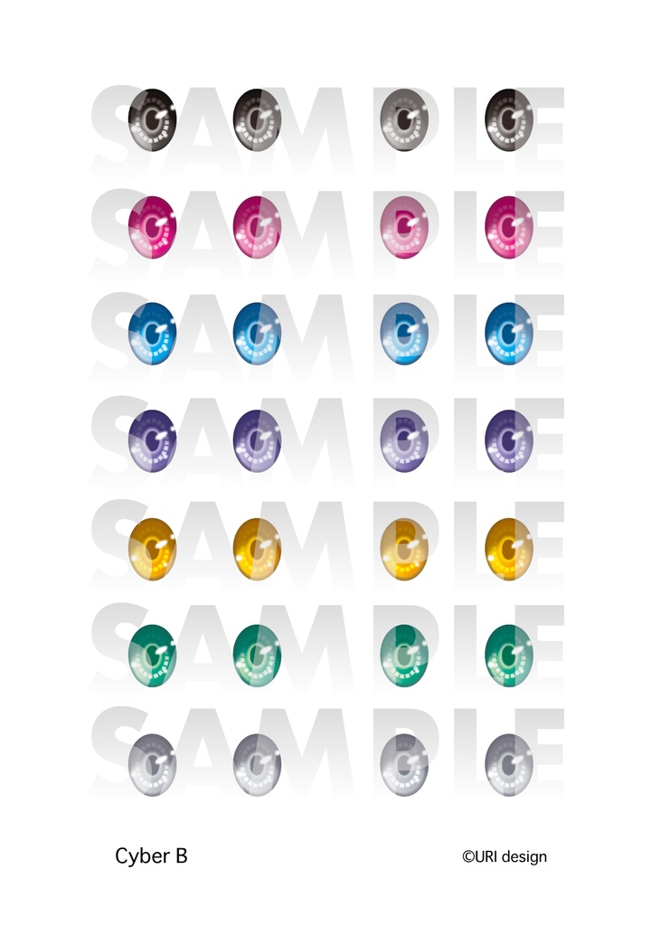 ドールアイ 虹彩データ Cyber B 10mmアイ用