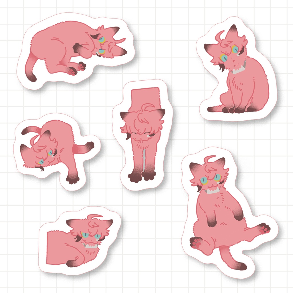 ねこAKGシールセット