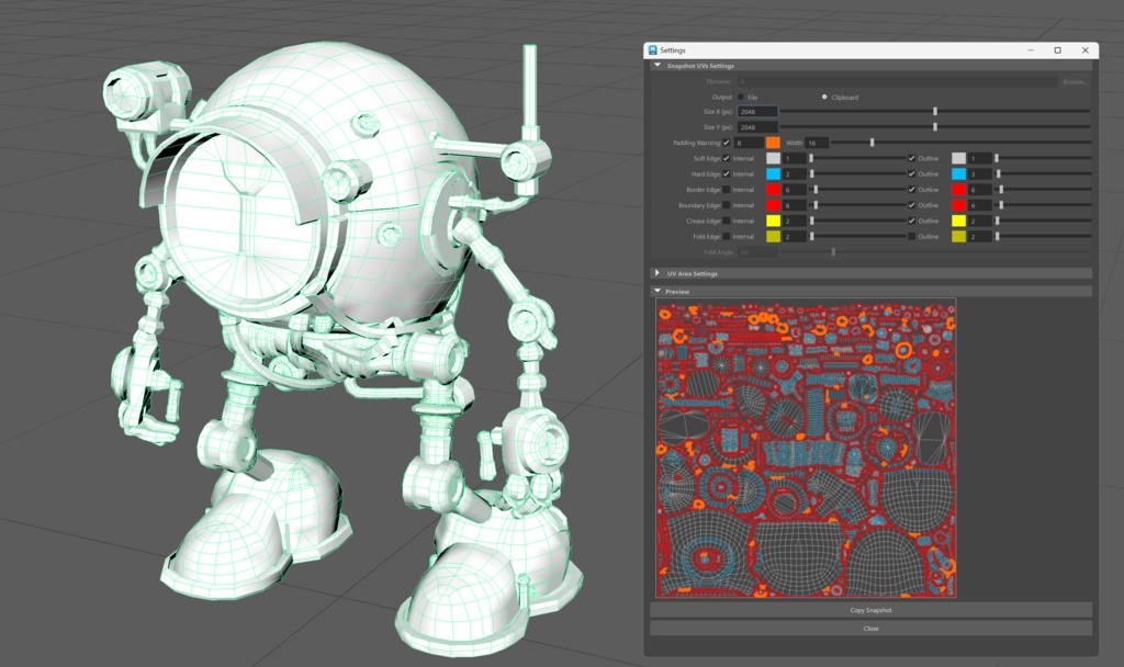 Maya UV Snapshot Plus