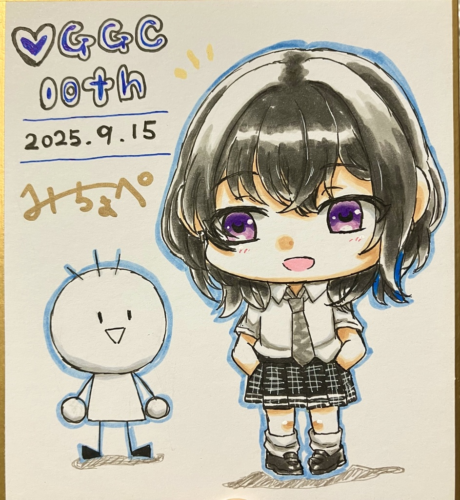 【VGGC 10th】手描きミニ色紙