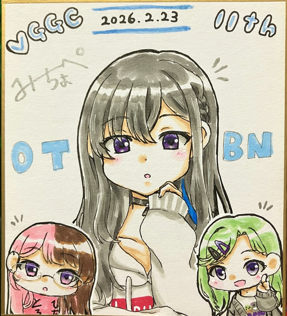 【VGGC 11th】手描きミニ色紙