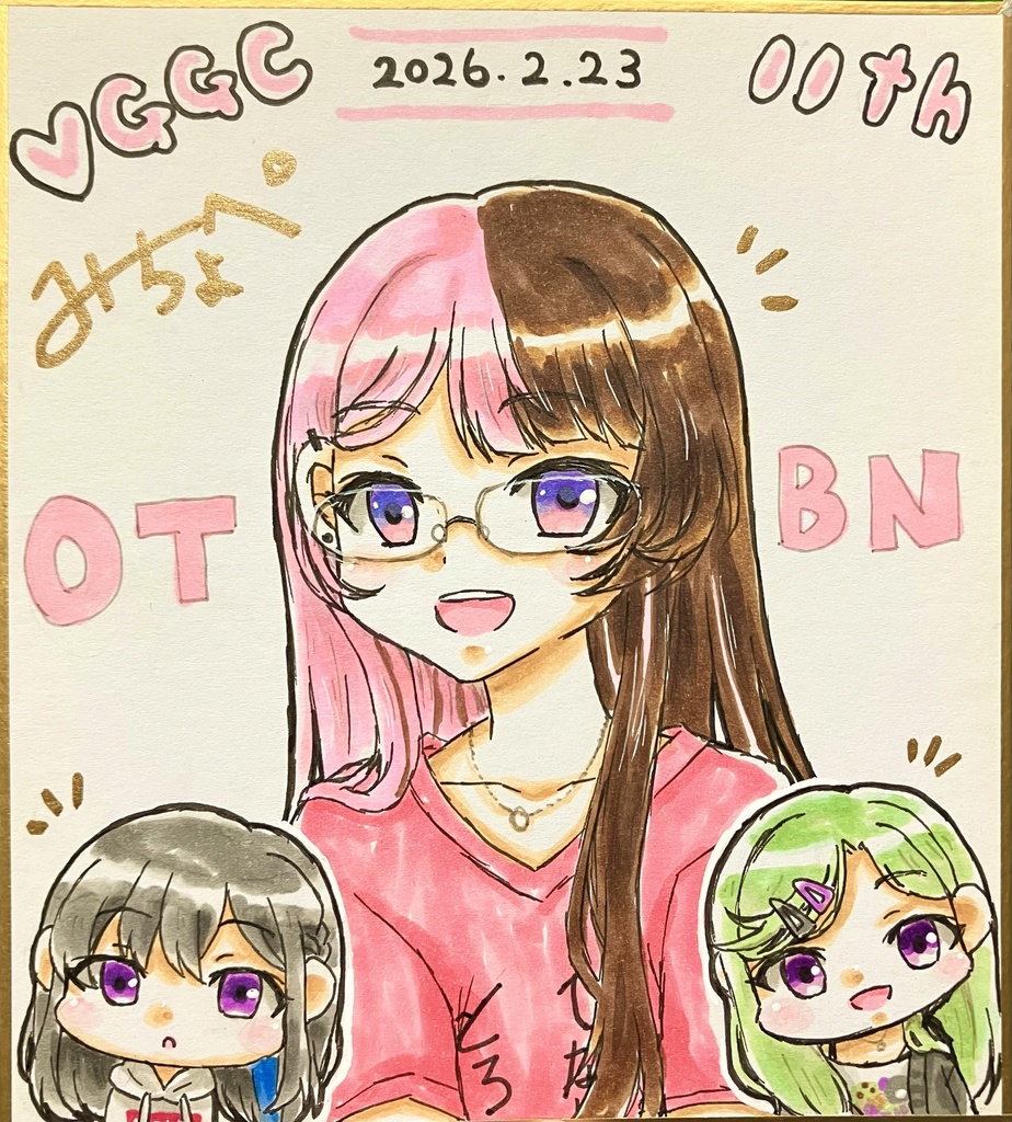 【VGGC 11th】手描きミニ色紙