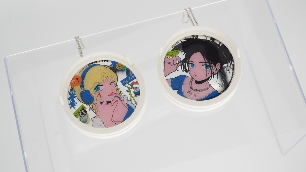 カーブミラー風アクキー
