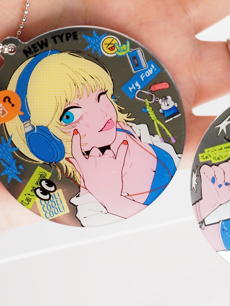 カーブミラー風アクキー