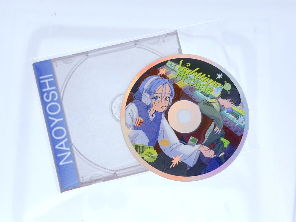 CD風ステッカー