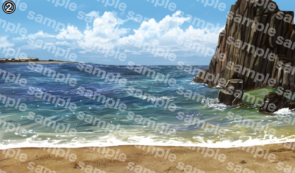【無料】自然風景のフリー背景イラスト7種(差分を含む)