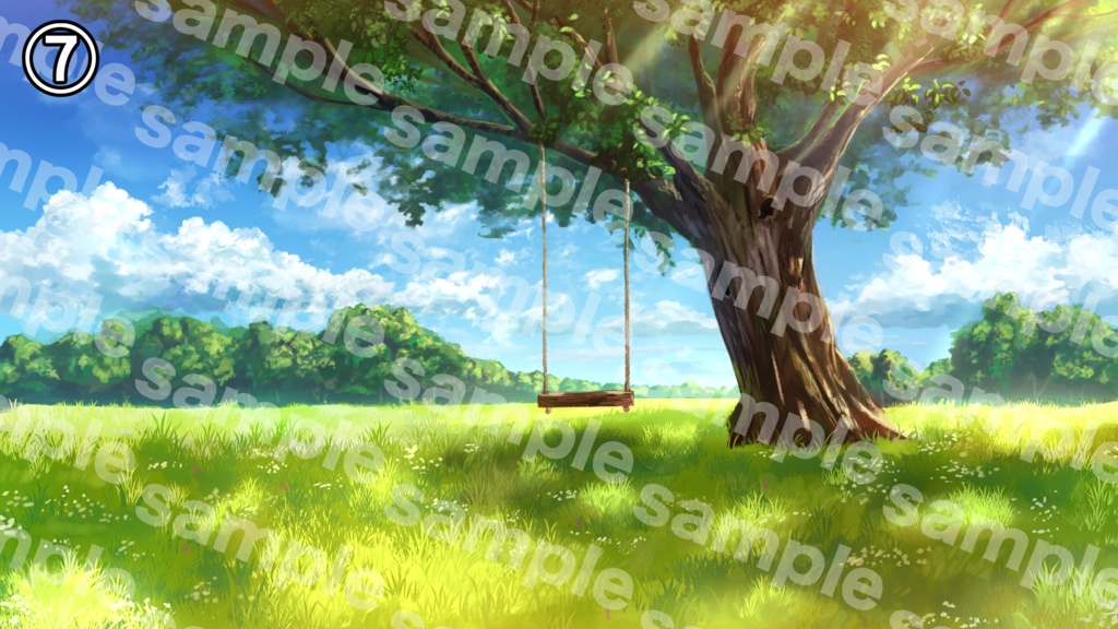 【無料】自然風景のフリー背景イラスト7種(差分を含む)