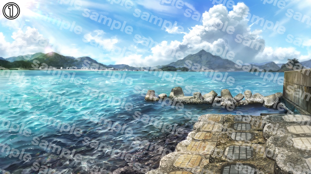 【無料】自然風景のフリー背景イラスト7種(差分を含む)
