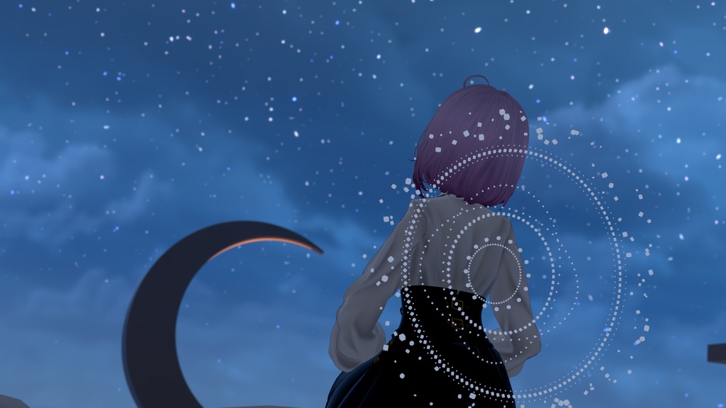 【MA対応】ふわふわ動く!後光ヘイロー【ポン置きでOK!】