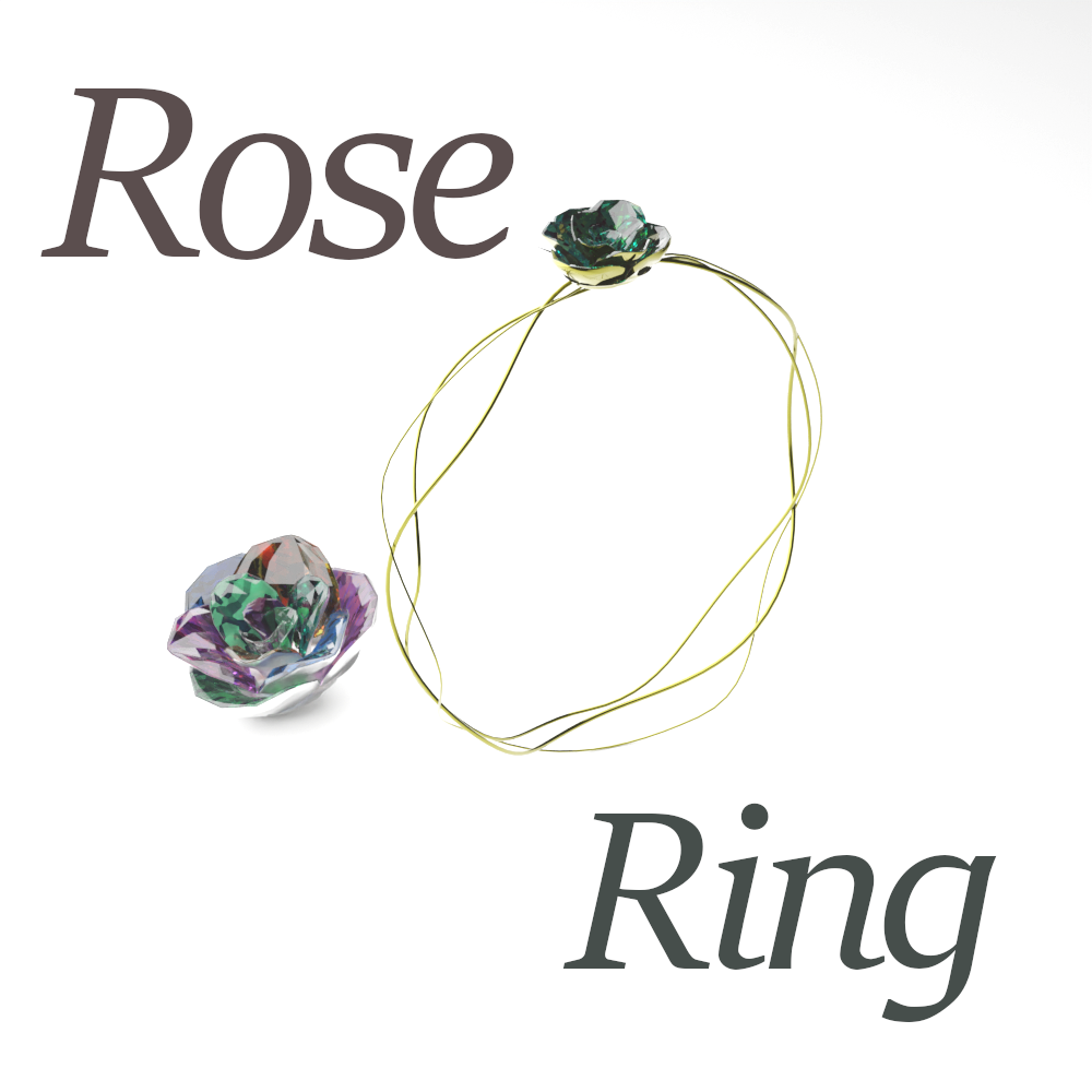 【3D素材】【VRChat】薔薇 Ring