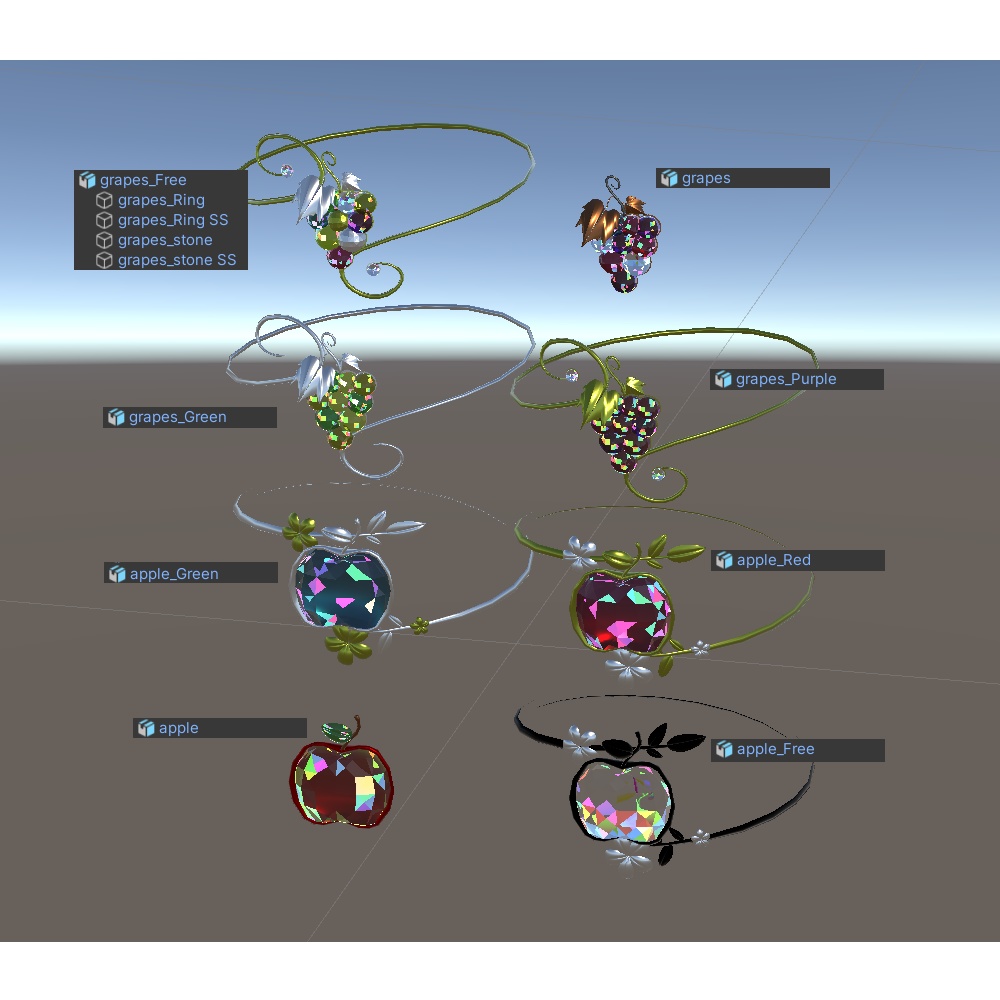 【3D素材】【VRChat】果物 Ring