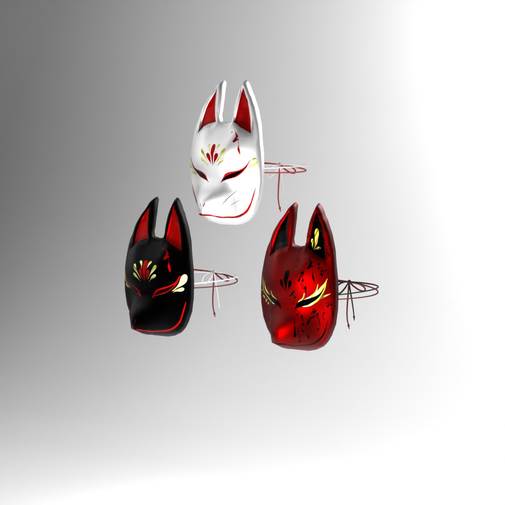 【3D素材】【VRChat】狐面