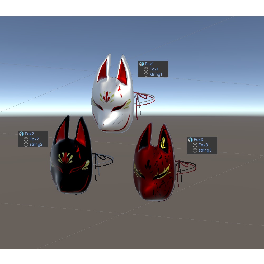 【3D素材】【VRChat】狐面