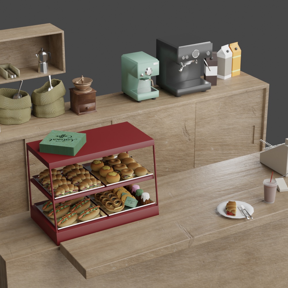 【3D素材】【Blender】Food Track