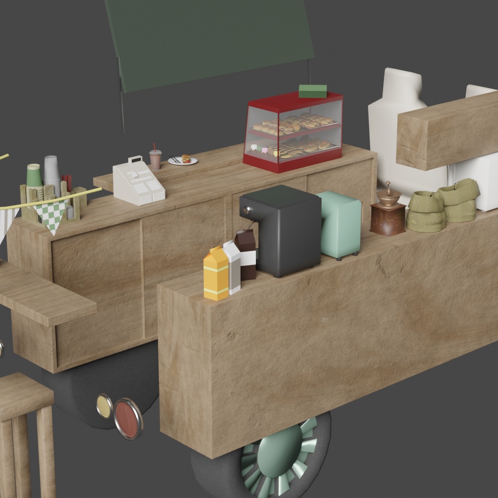 【3D素材】【Blender】Food Track