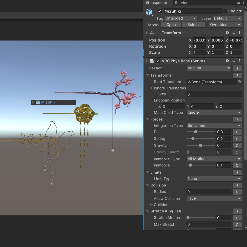 【3D素材】【VRChat】Kanzashi