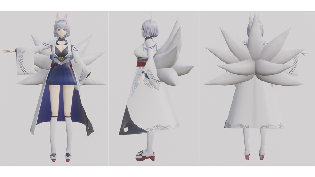 VRChat向け3Dモデル アズールレーン『空母 加賀』