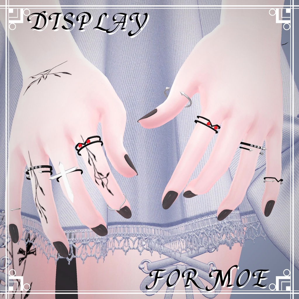 ♱ Gothic Rings Set ♱