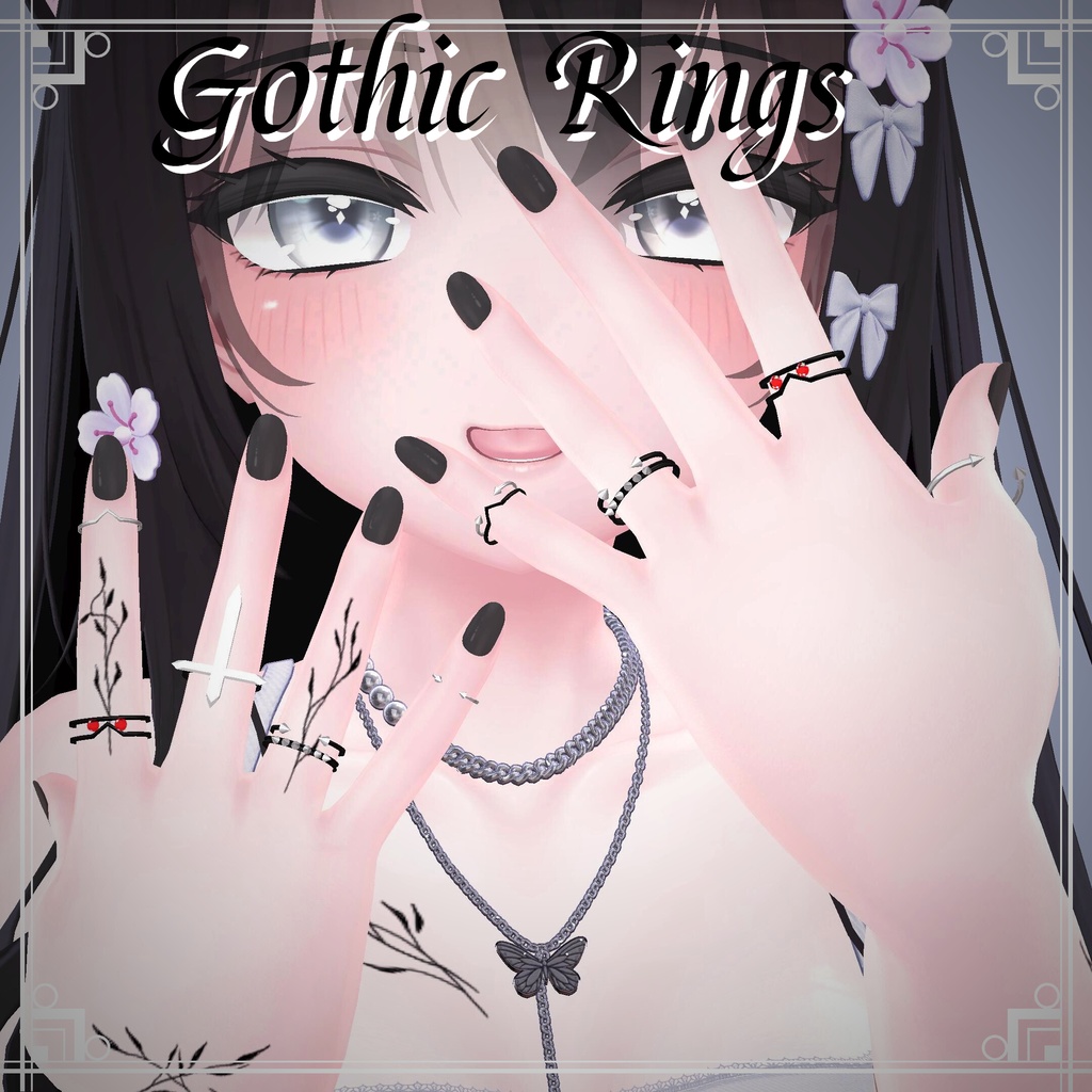 ♱ Gothic Rings Set ♱