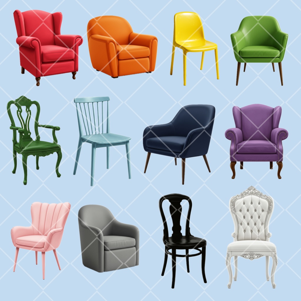 【椅子、ソファ透過素材】160種類