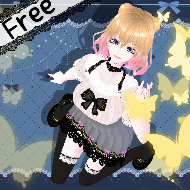 VRoid【Free / 無料】アゲハレース セット　butterflyLace set