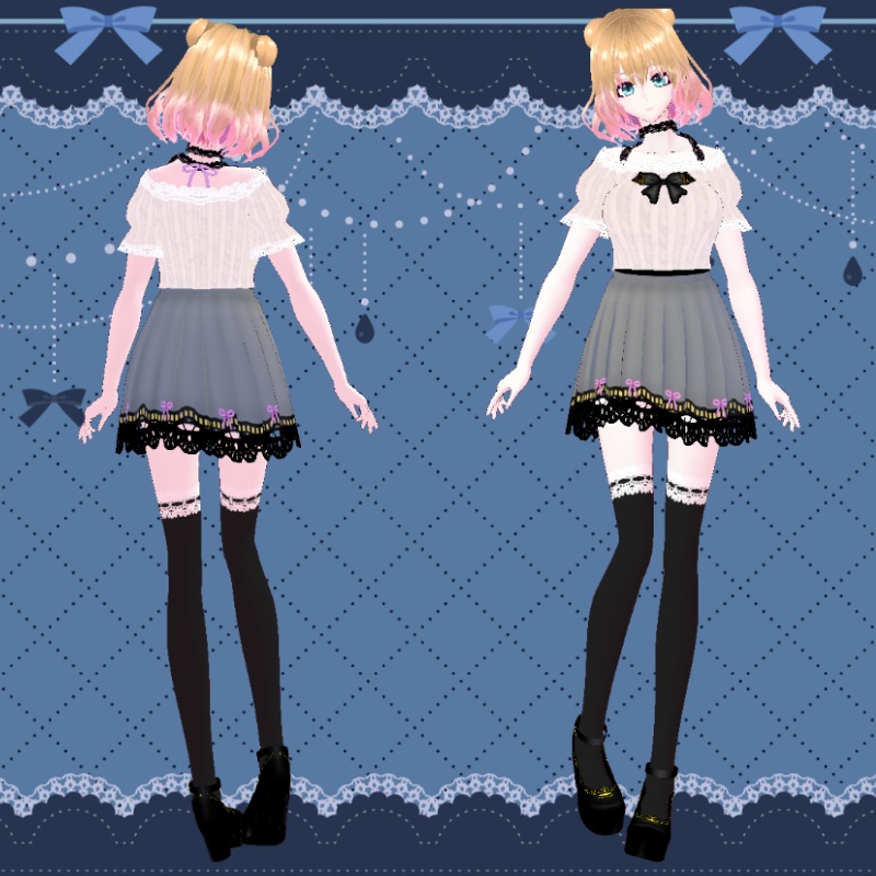 VRoid【Free / 無料】アゲハレース セット butterflyLace set