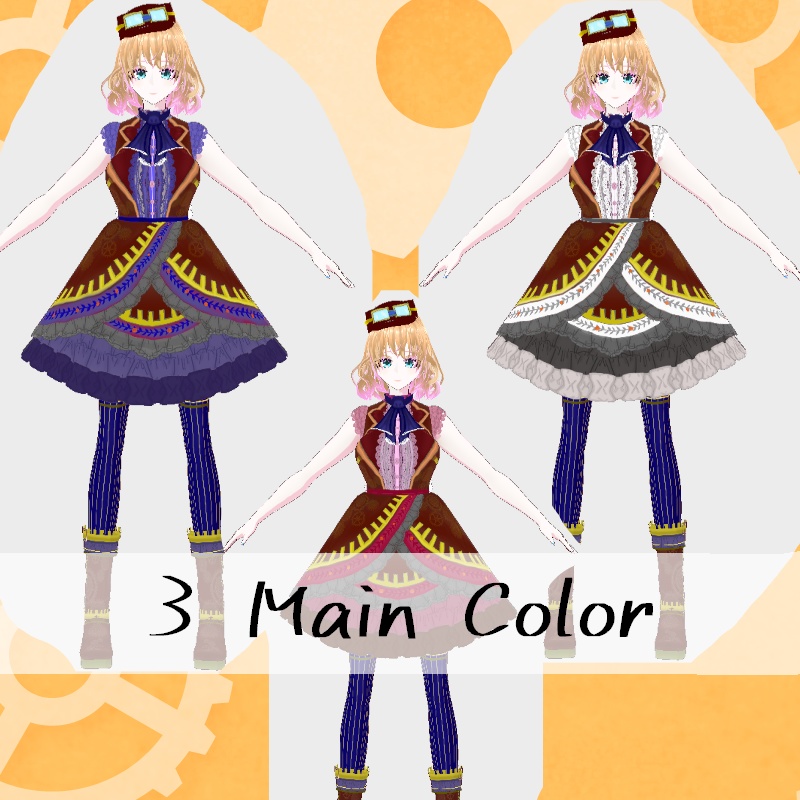 VRoid【Free / 無料】スチームパンクセット Steampunk All set