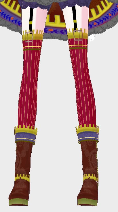 VRoid【Free / 無料】スチームパンク ソックス テクスチャ Steampunk Socks texture