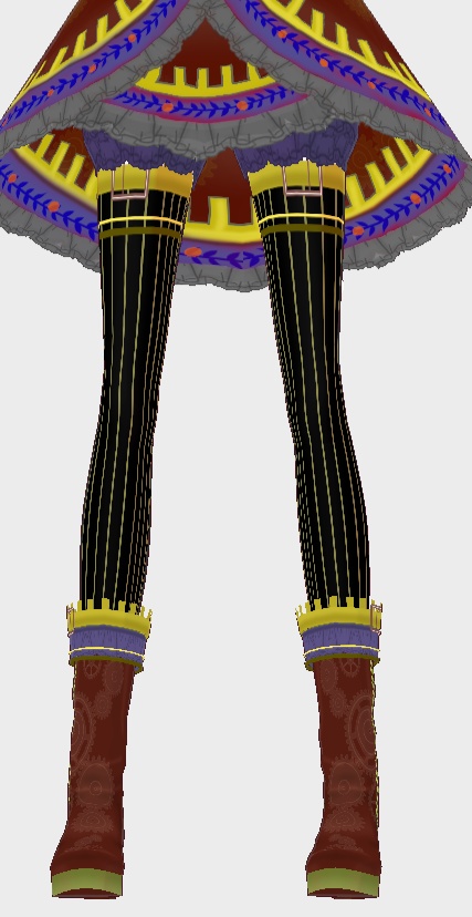 VRoid【Free / 無料】スチームパンク ソックス テクスチャ Steampunk Socks texture